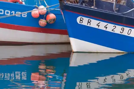Bateaux de pêche dans le port de Brest