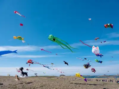 Festival de cerfs volants multicolores