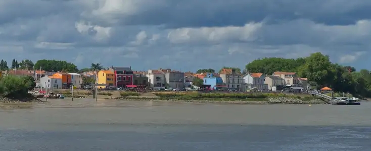 Panorama sur la Loire à l’extrémité du Quai des Antilles à Nantes.