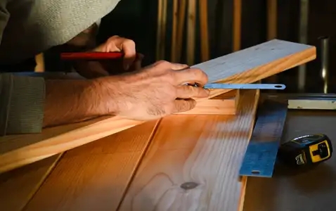 Création de volets en bois dans un atelier à Pont Croix