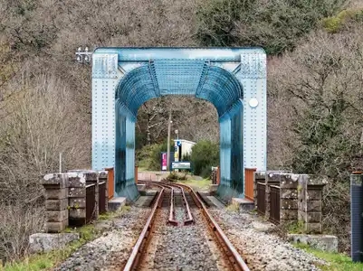 pont de frynaudour .  ligne de chemin de fer. ligne Guingamp-Paimpol