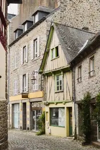 Habitations pierres et colombage rue Pohel à Saint-Brieuc