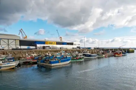 Le port de pêche de Brest devant la criée
