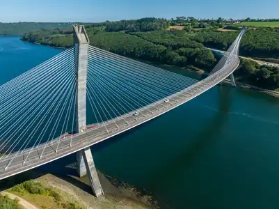 Pont de Terenez vue aérienne drone