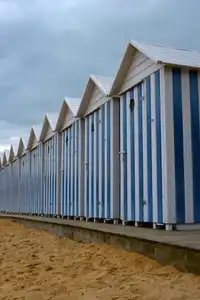 Carantec, cabines de plage