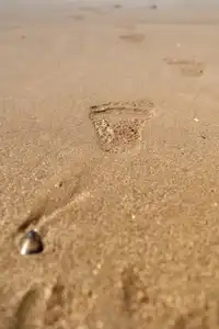 traces de pied sur le sable