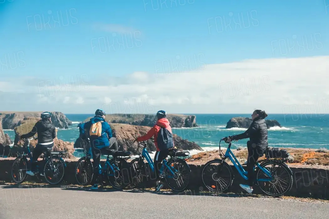 Balade à vélo le long de la Côte Sauvage à Belle-Île