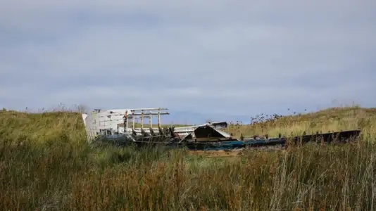 Epave de bateau sur la dune Plouescat