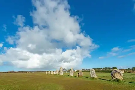 alignements de mégalithes sur la presqu'île de Crozon dans le Finistère