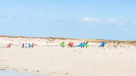 Bretagne terre de surf ! en apprentissage à la pointe de la Torche 